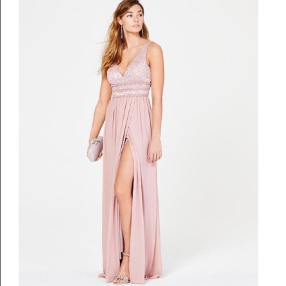 blush prom dress